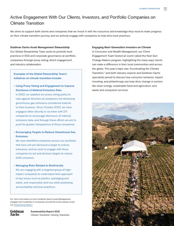 Goldman Sachs sustainability report - Page 26