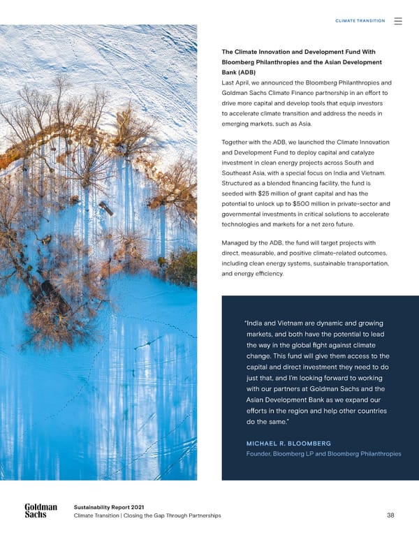 Goldman Sachs sustainability report - Page 38