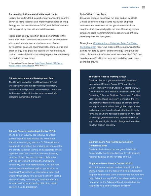 Goldman Sachs sustainability report - Page 40