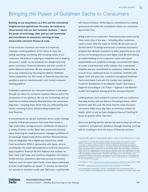 Goldman Sachs sustainability report - Page 64