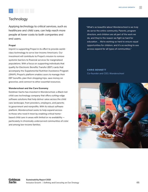 Goldman Sachs sustainability report - Page 65