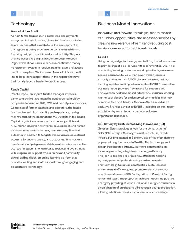 Goldman Sachs sustainability report - Page 66