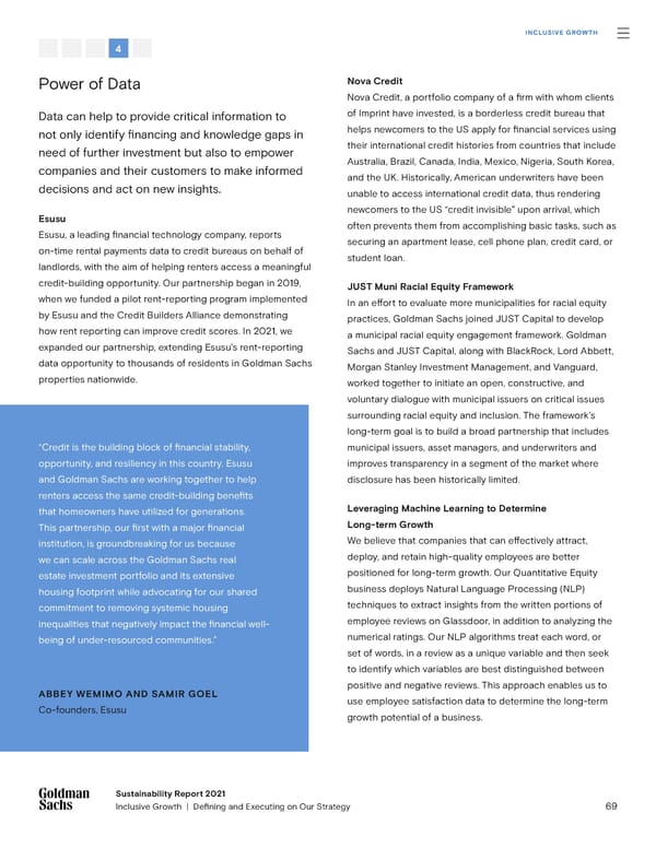 Goldman Sachs sustainability report - Page 69