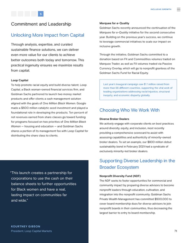 Goldman Sachs sustainability report - Page 71