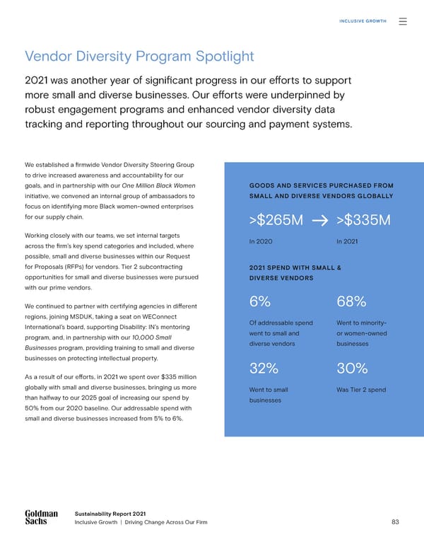 Goldman Sachs sustainability report - Page 83