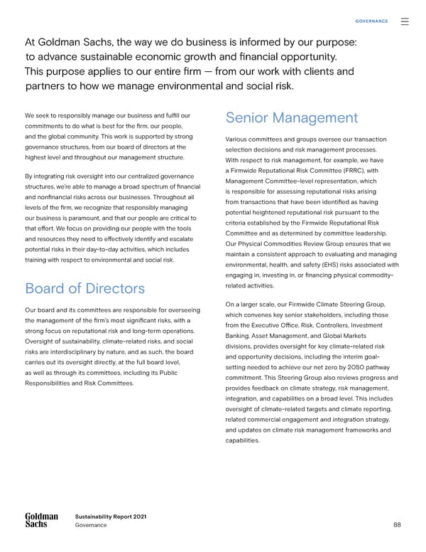 Goldman Sachs sustainability report - Page 88