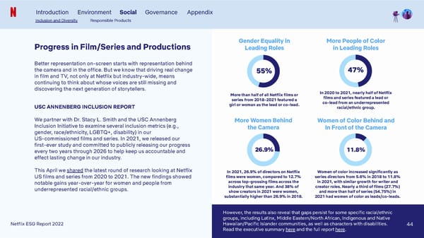 Netflix 2022 ESG Report - Page 44