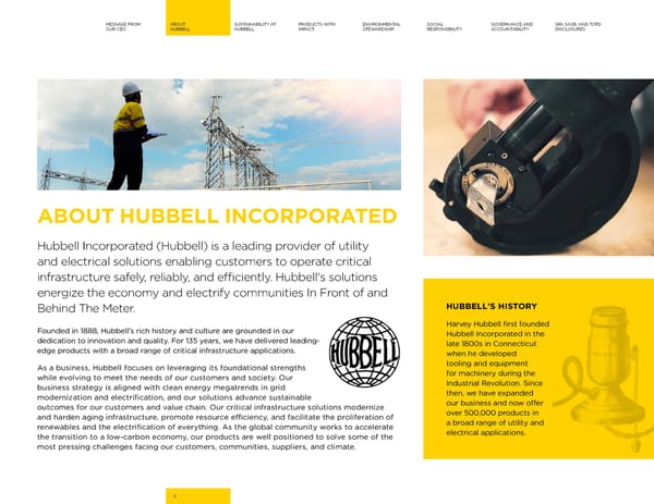 Hubbell 2023 Sustainability Report - Page 6