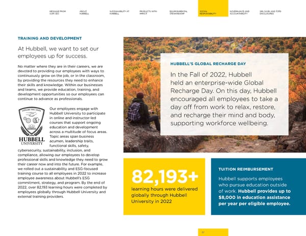 Hubbell 2023 Sustainability Report - Page 37