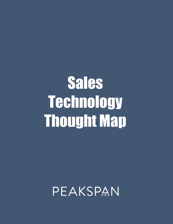 Sales Tech Thought Map Series - Page 1