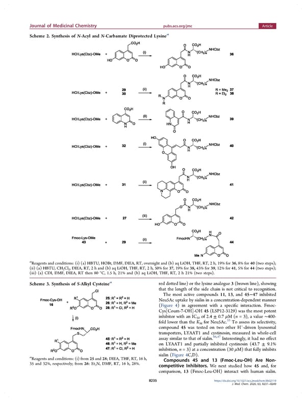 Amino Acids Bearing Aromatic or Heteroaromatic Substituents as a New Class of Ligands for the Lysosomal Sialic Acid Transporter Sialin - Page 5