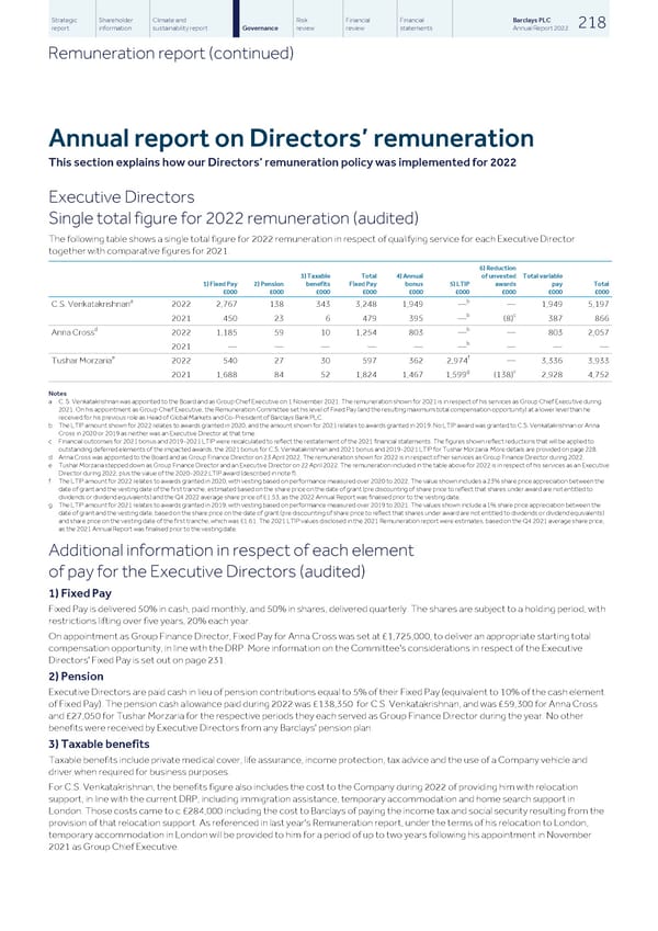 Barclays PLC - Annual Report - 2022 - Page 220