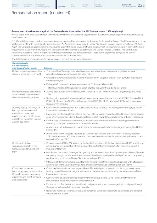 Barclays PLC - Annual Report - 2022 - Page 225