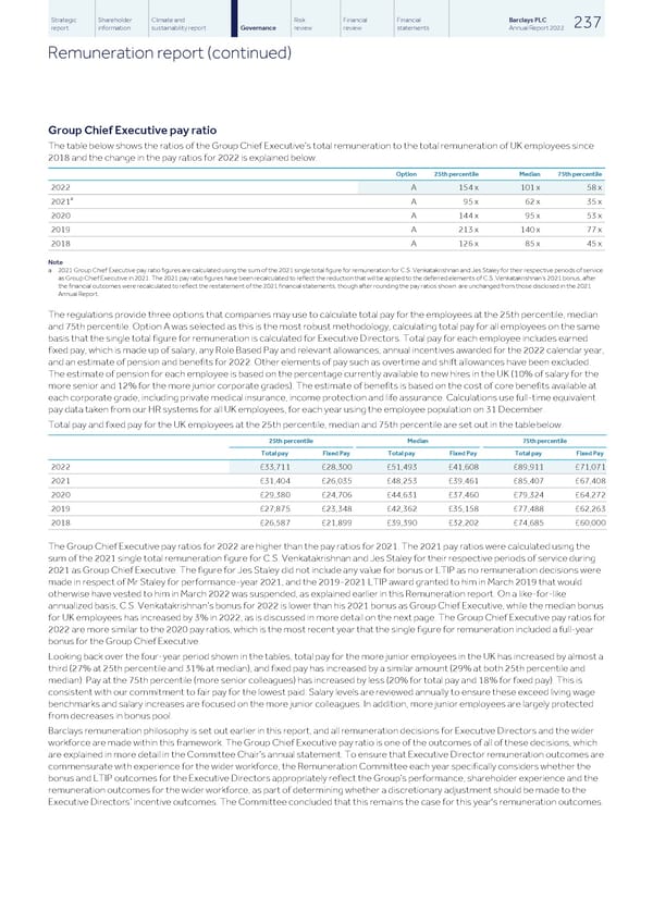 Barclays PLC - Annual Report - 2022 - Page 239