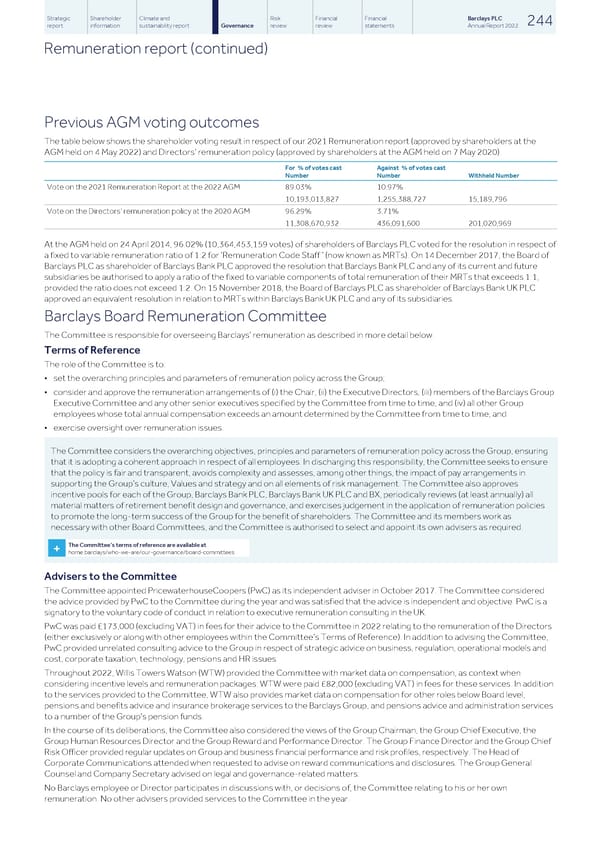 Barclays PLC - Annual Report - 2022 - Page 246