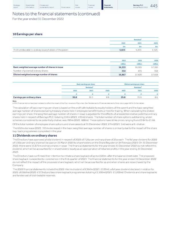 Barclays PLC - Annual Report - 2022 - Page 447