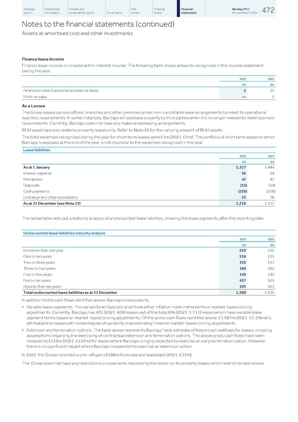 Barclays PLC - Annual Report - 2022 - Page 474