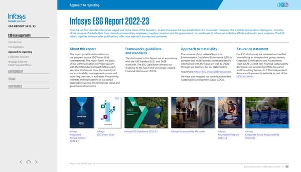 Infosys ESG report 2022-23 - Page 5