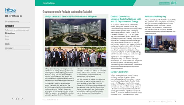 Infosys ESG report 2022-23 - Page 16