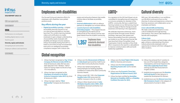 Infosys ESG report 2022-23 - Page 34