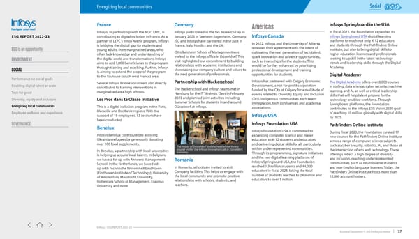 Infosys ESG report 2022-23 - Page 37