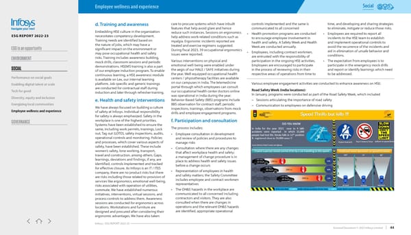 Infosys ESG report 2022-23 - Page 44