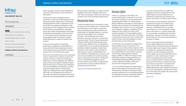 Infosys ESG report 2022-23 - Page 47