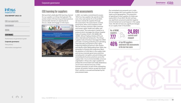 Infosys ESG report 2022-23 - Page 53