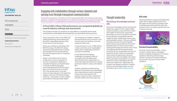 Infosys ESG report 2022-23 - Page 56