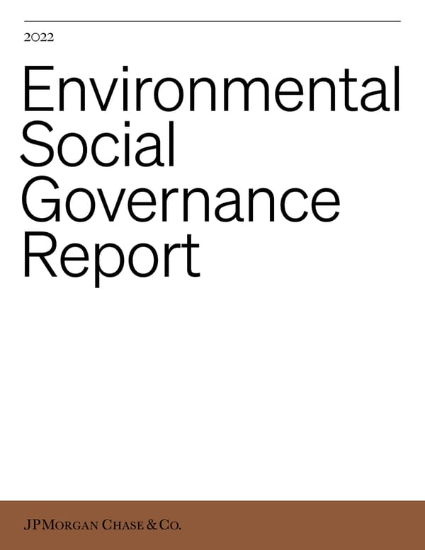 2022 Environmental Social Governance Report - Page 1