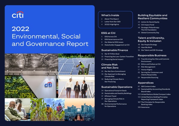 Global ESG Report 2022 Citi Bookmarked - Page 1