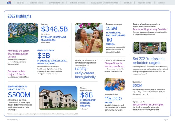 Global ESG Report 2022 Citi Bookmarked - Page 4