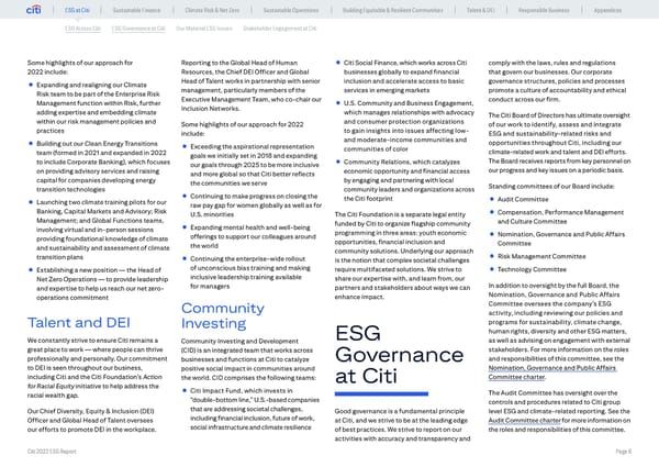 Global ESG Report 2022 Citi Bookmarked - Page 6