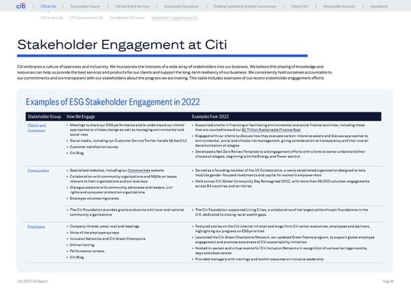 Global ESG Report 2022 Citi Bookmarked - Page 10