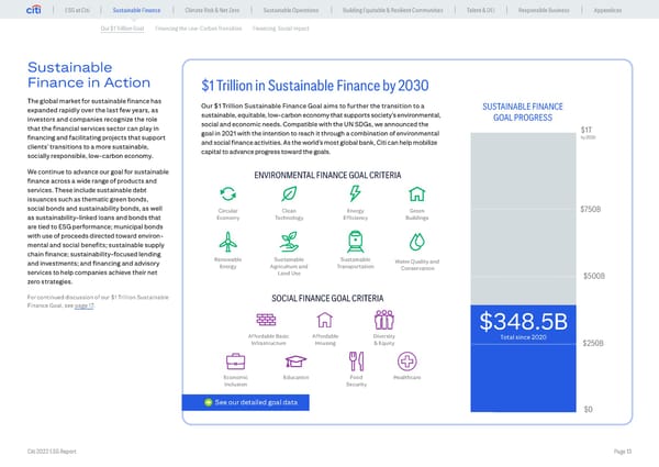 Global ESG Report 2022 Citi Bookmarked - Page 13