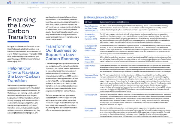 Global ESG Report 2022 Citi Bookmarked - Page 22