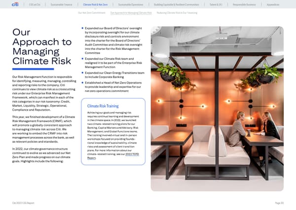 Global ESG Report 2022 Citi Bookmarked - Page 30
