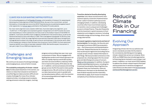 Global ESG Report 2022 Citi Bookmarked - Page 32