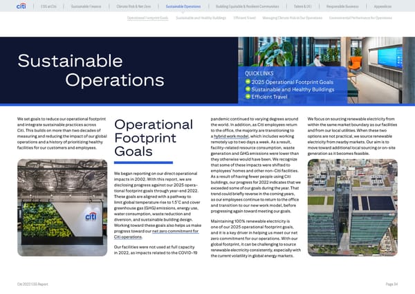 Global ESG Report 2022 Citi Bookmarked - Page 34