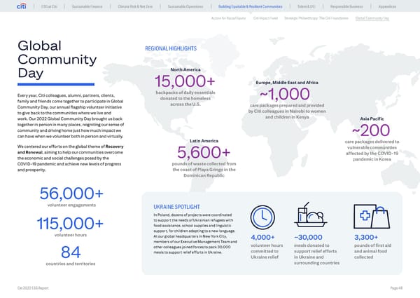 Global ESG Report 2022 Citi Bookmarked - Page 48