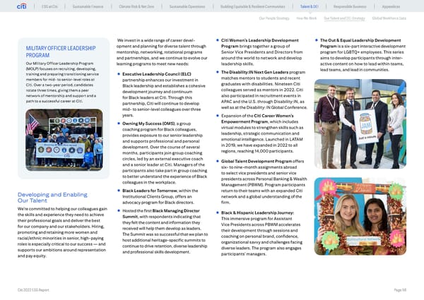 Global ESG Report 2022 Citi Bookmarked - Page 58