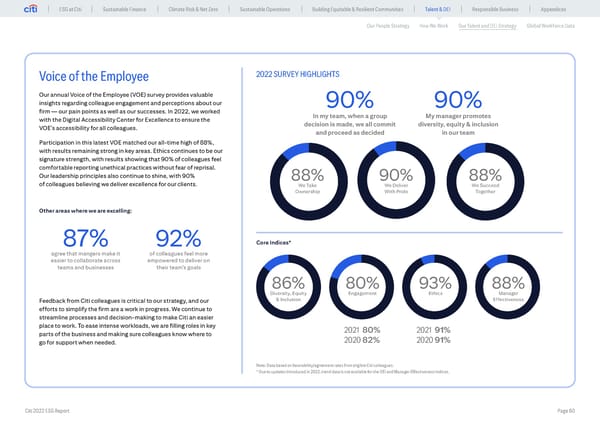 Global ESG Report 2022 Citi Bookmarked - Page 60