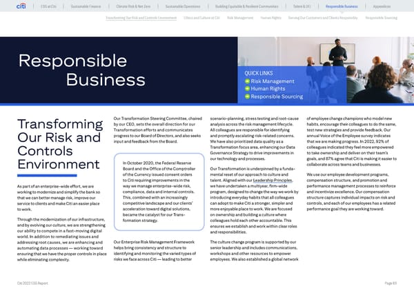 Global ESG Report 2022 Citi Bookmarked - Page 65