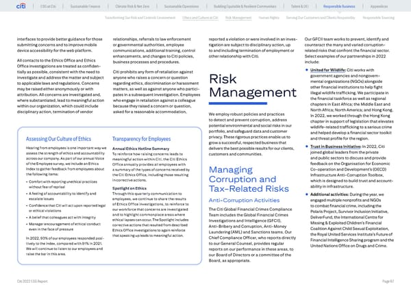 Global ESG Report 2022 Citi Bookmarked - Page 67