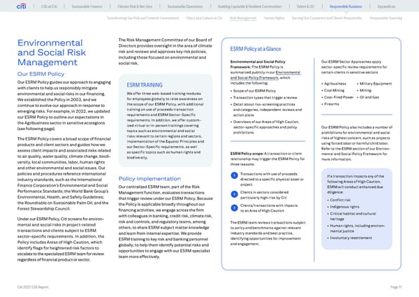 Global ESG Report 2022 Citi Bookmarked - Page 71