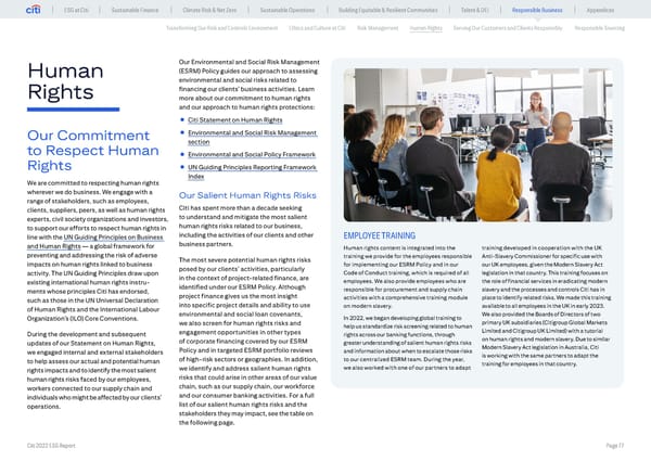 Global ESG Report 2022 Citi Bookmarked - Page 77