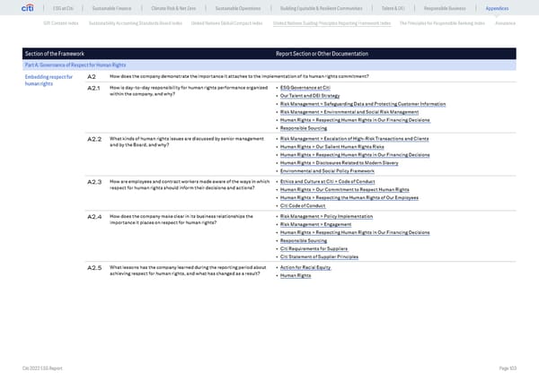 Global ESG Report 2022 Citi Bookmarked - Page 103