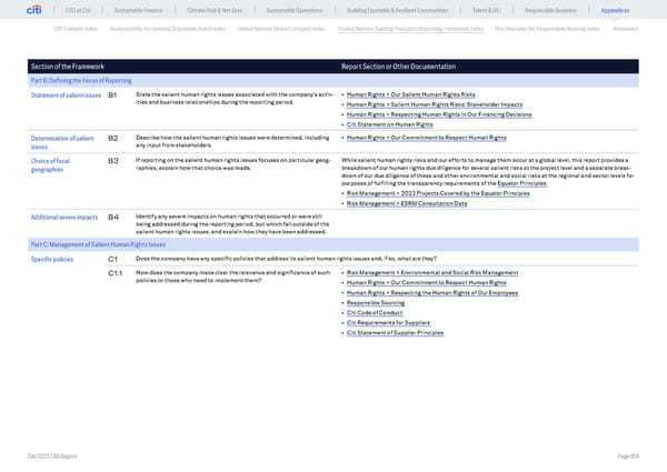 Global ESG Report 2022 Citi Bookmarked - Page 104