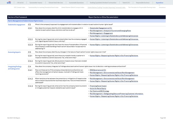 Global ESG Report 2022 Citi Bookmarked - Page 105