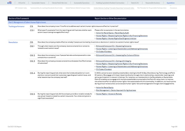 Global ESG Report 2022 Citi Bookmarked - Page 106